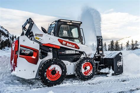 bobcat skid steer snow pusher|bobcat snow blowers for sale.